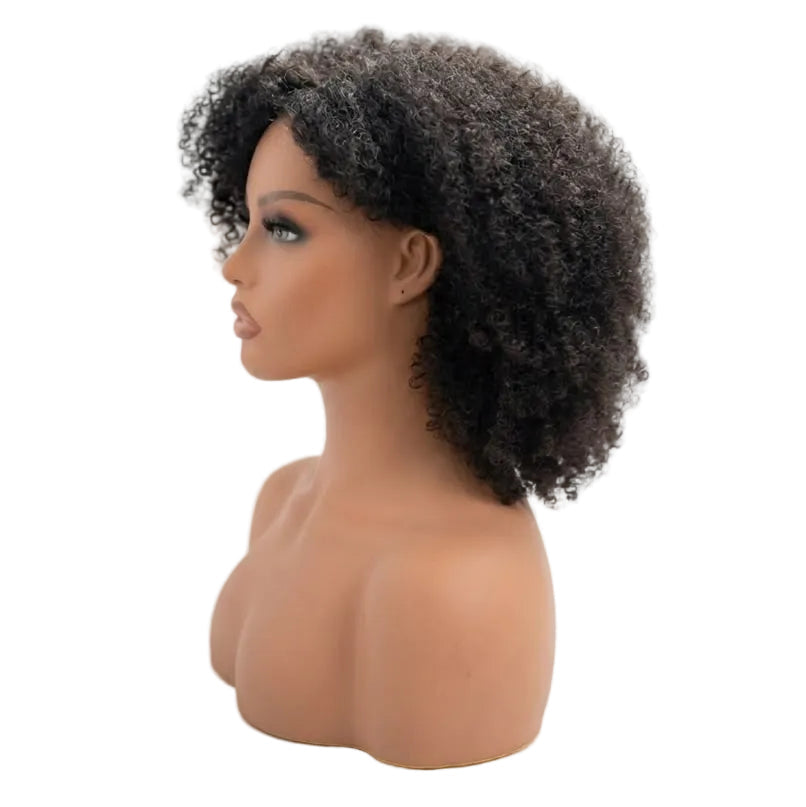 Machine Made Wig | Afro Kinky Curly | Natural Color | 180% Density | 14 Inch