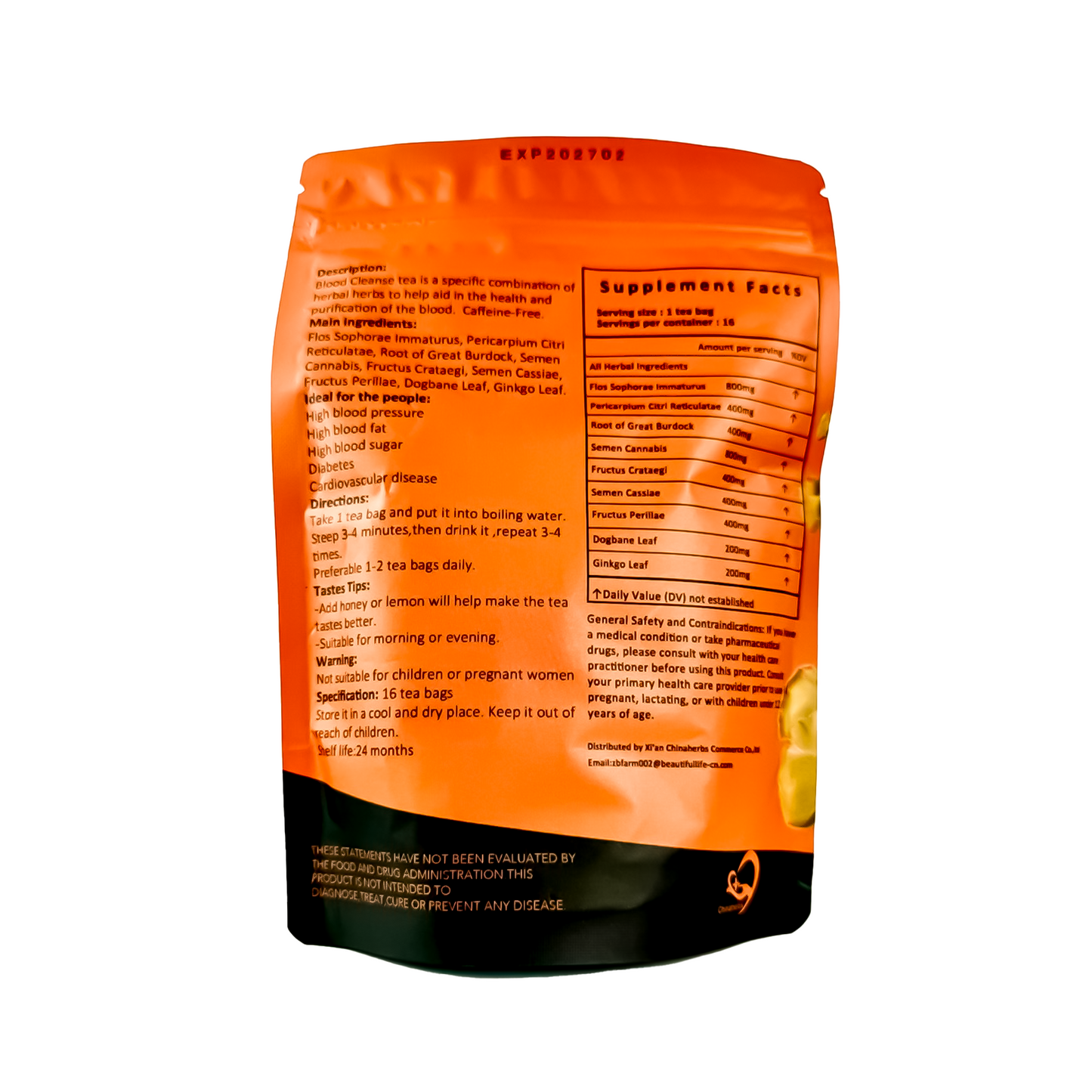 Original Blood Tea – Herbal Detox & Circulation Support (16 Tea Bags | 64g)