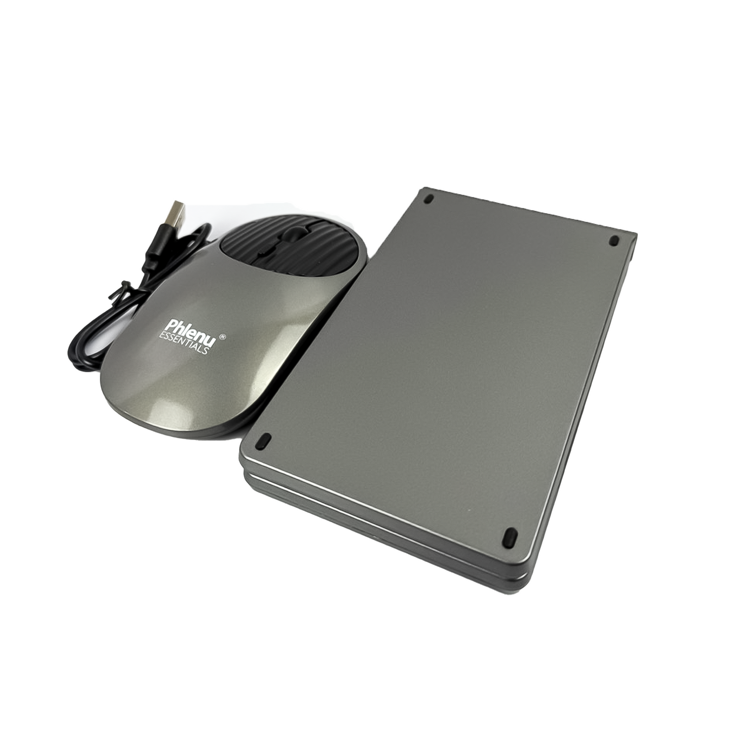Phlenu Essentials® Wireless Folding Keyboard & Mouse Combo (Bluetooth + USB | Portable | Independent Mouse Use)