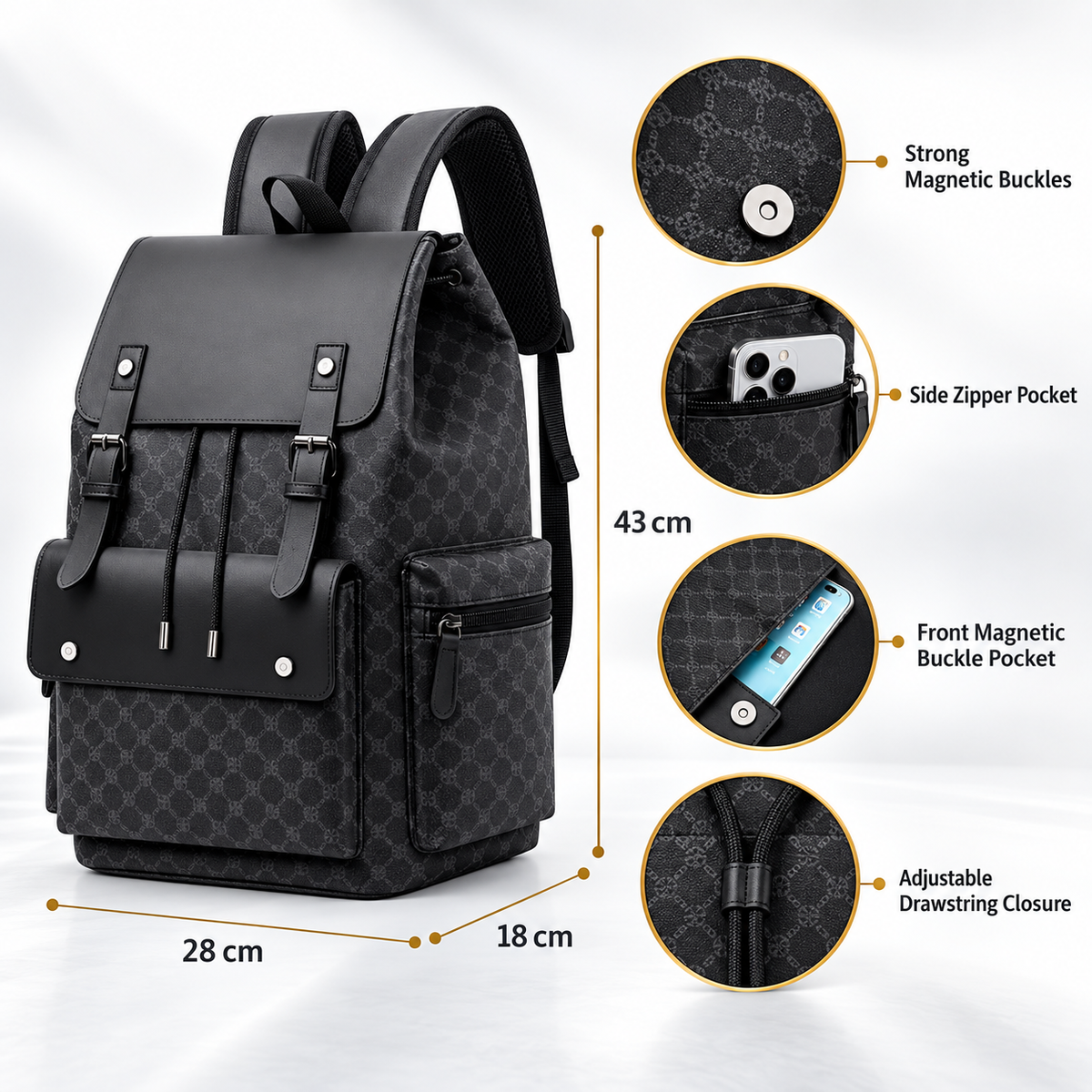 Unisex Large-Capacity Waterproof Laptop Backpack – Business & Travel