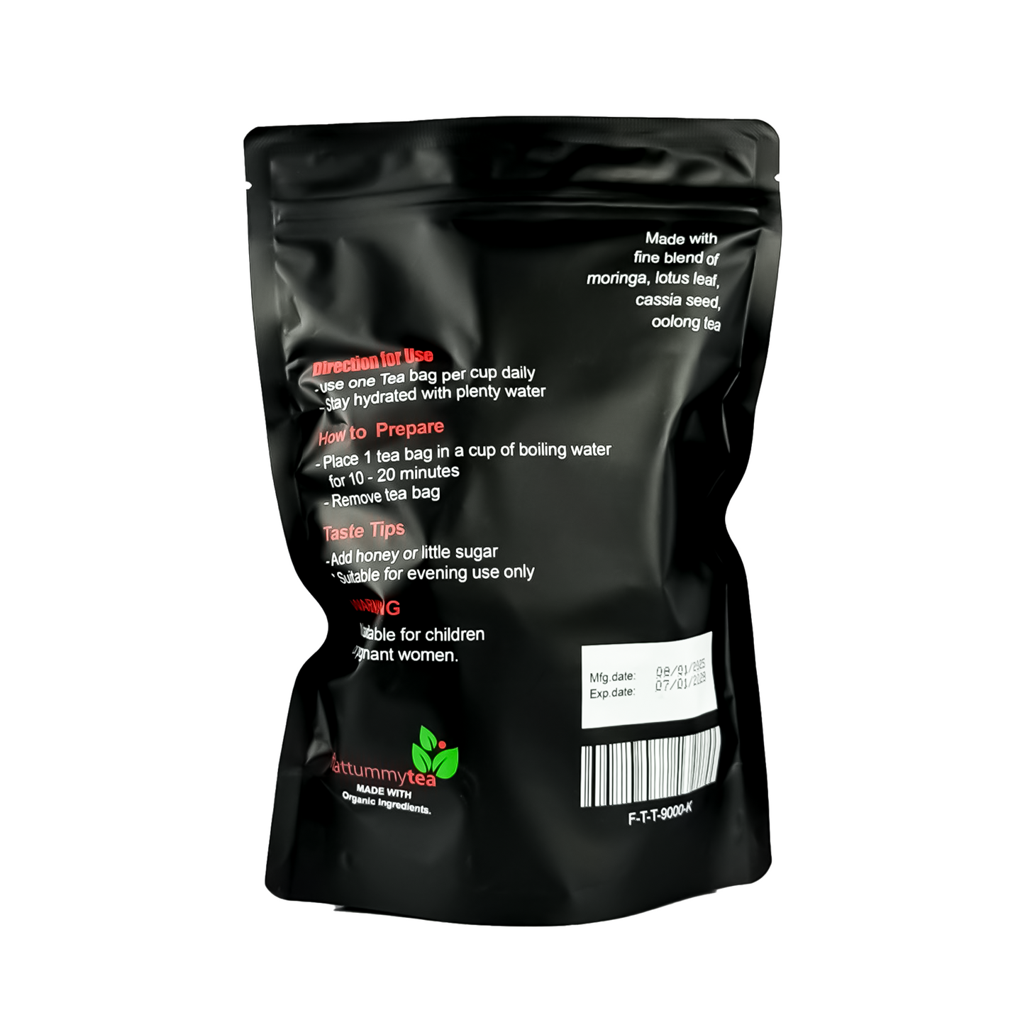 Organic Moringa Flat Tummy Tea – Herbal Detox & Tummy Support