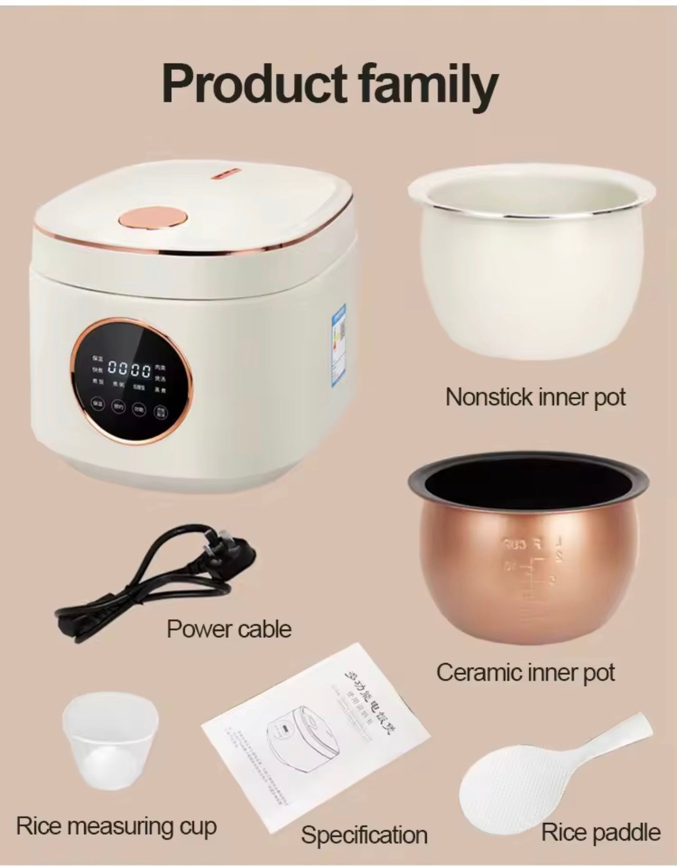 1.5L Smart Rice Cooker – Non-Stick, Fast Cooking,Energy Saver, Perfect Cooking Every Time