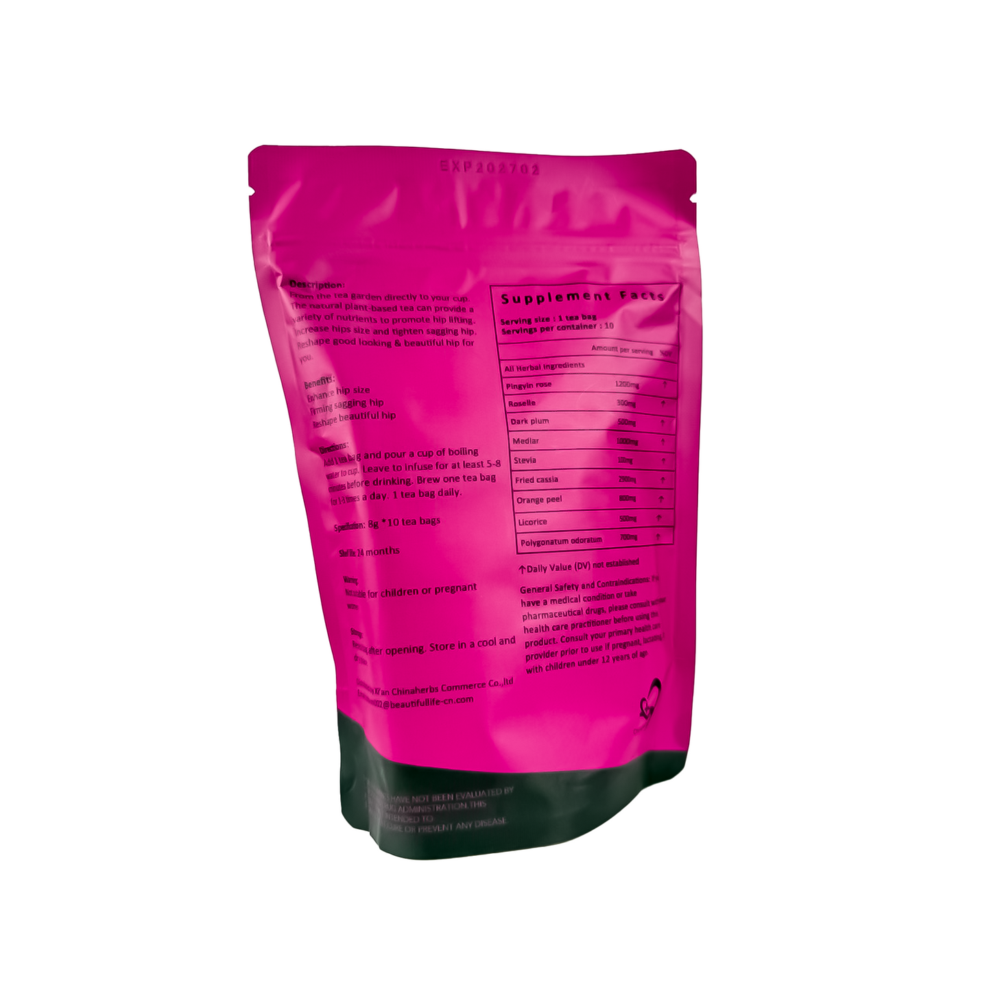 Hip-Butt Tea – Natural Herbal Enhancement for Boosting, Firming & Lifting (10 Tea Bags)