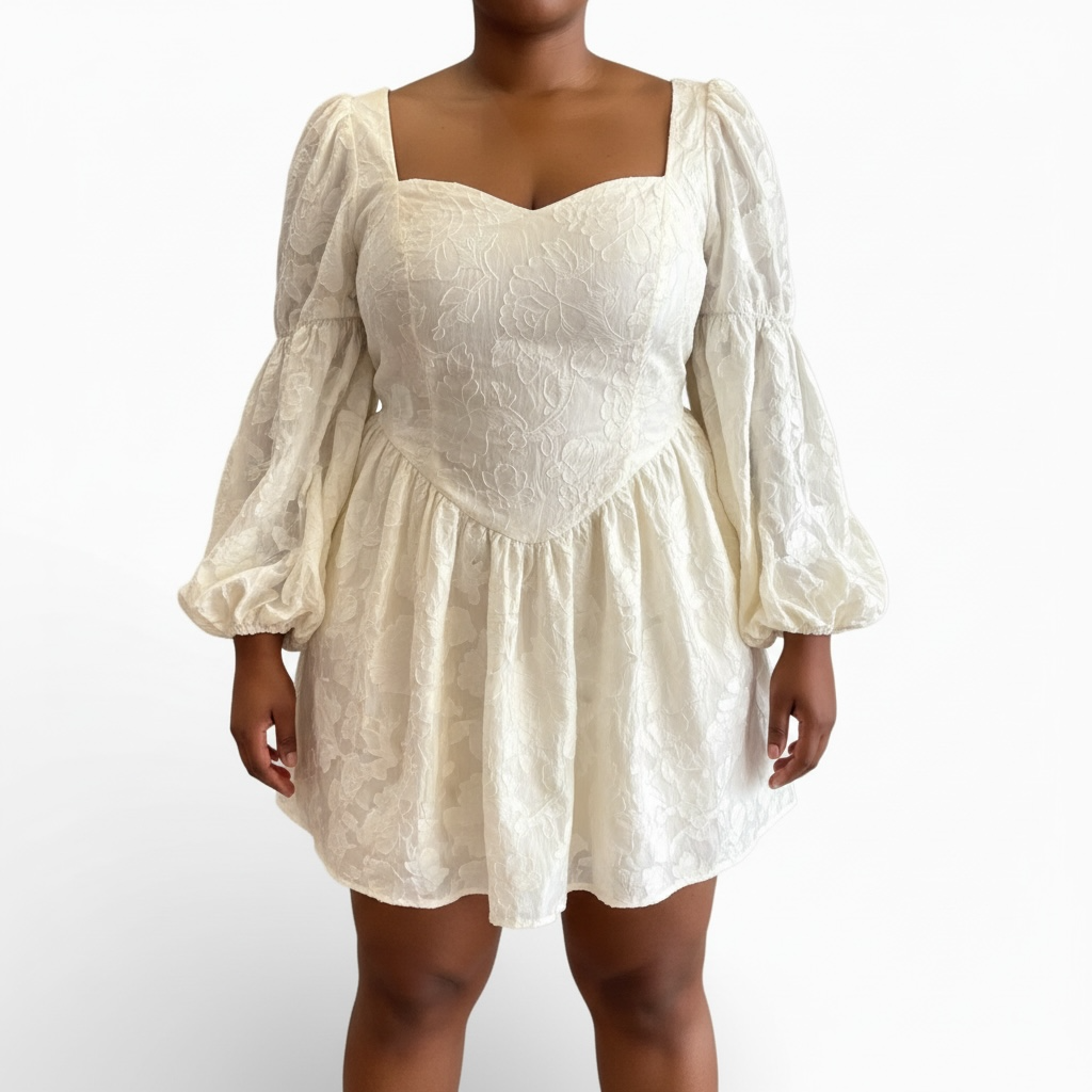 Ivory Brocade Mini