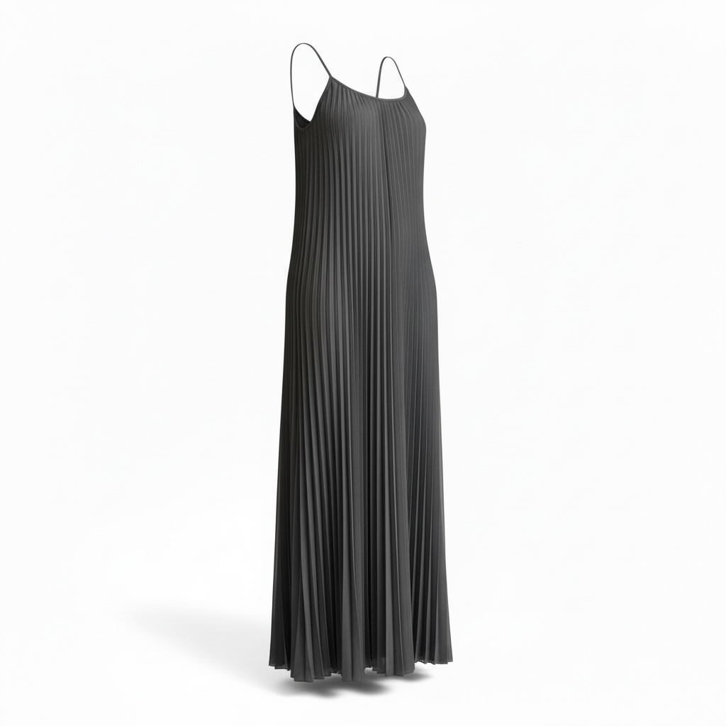 Slate Pleated Maxi