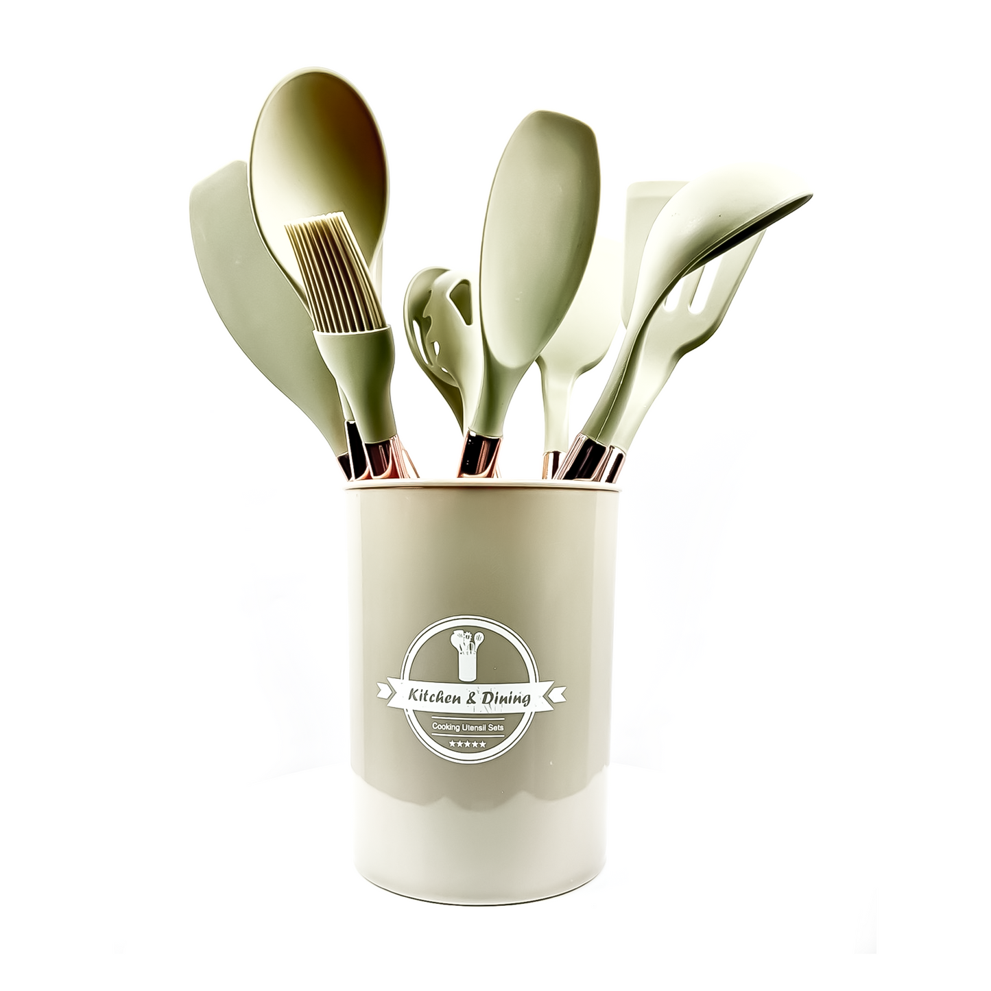 Manjia Premium Silicone Kitchen Utensil Set – 10-Piece Non-Stick Cookware Tools (Heat Resistant up to 230°C)