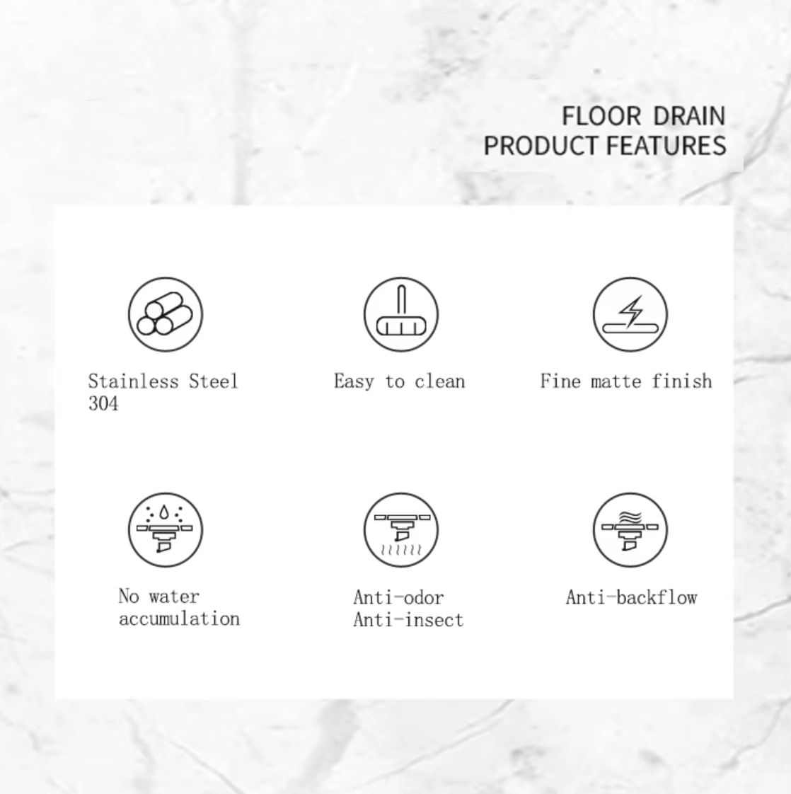 Phlenu Essentials® – Stainless Steel 304 Bathroom Floor Drain (Anti-Odor, Anti-Backflow, Anti-Insect)