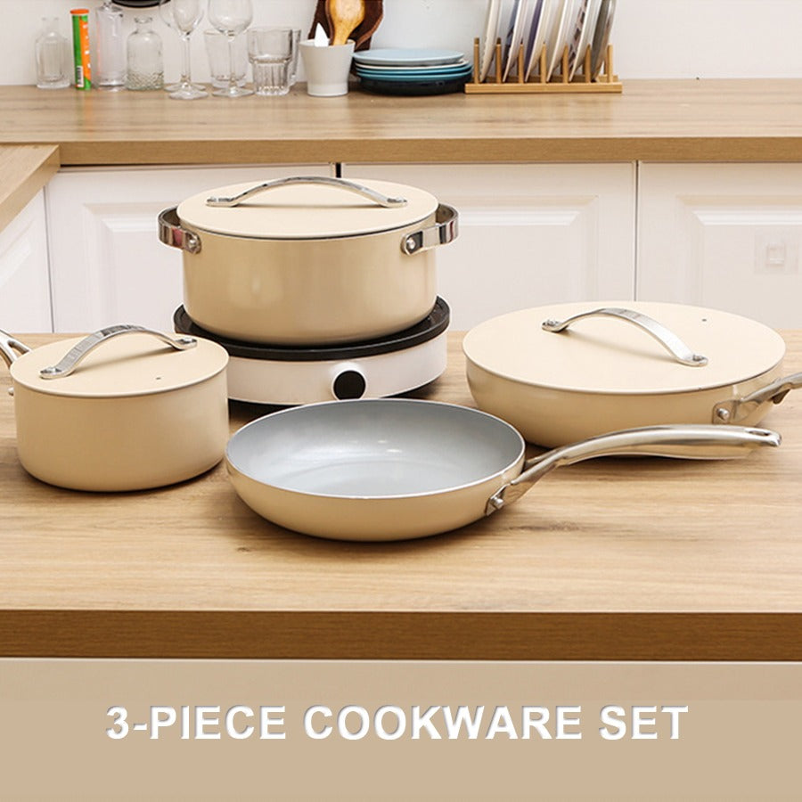 3-Piece Non-Stick Ceramic Cookware Set