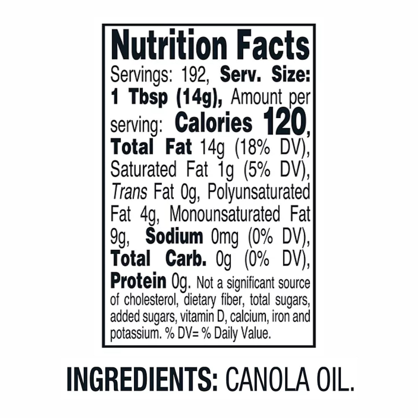 Member’s Mark™ Canola Oil – 2 Pack (3QT Each)  192 fl. oz