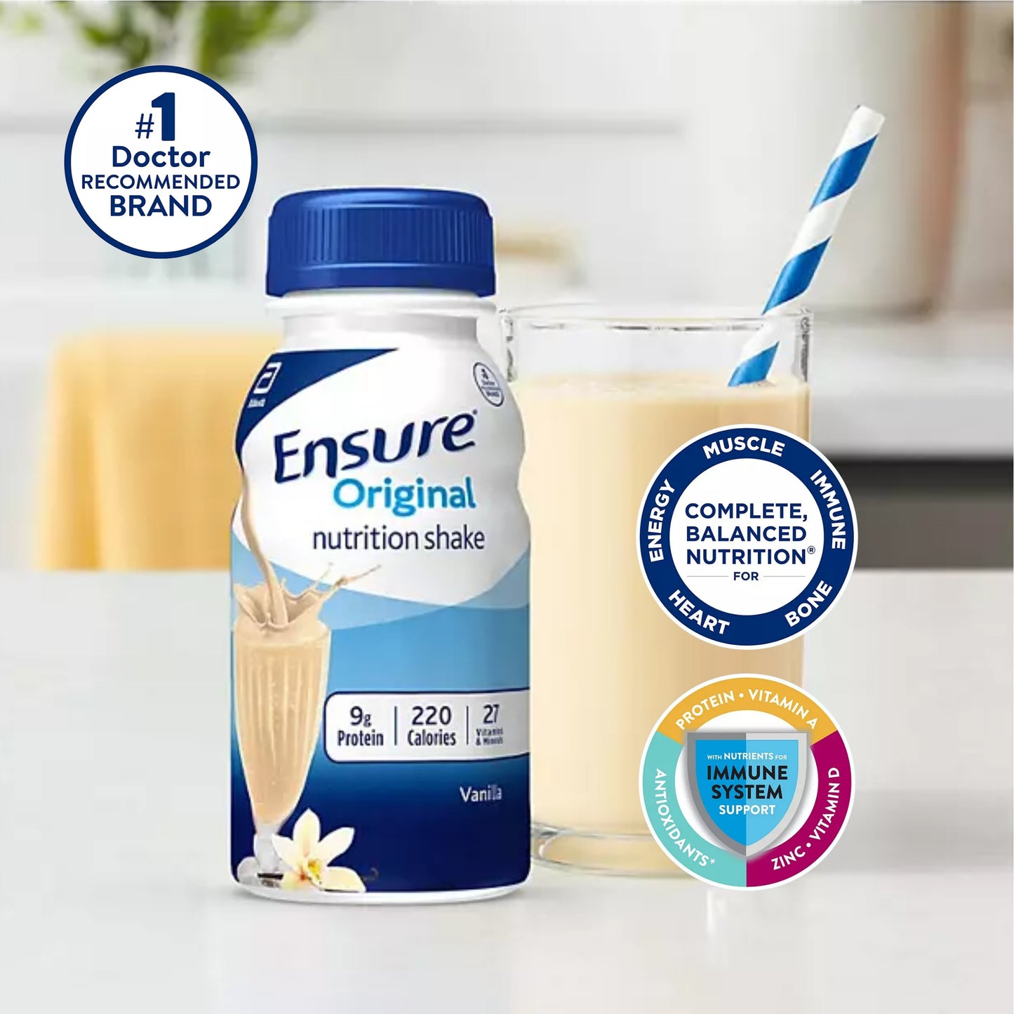 Ensure® Original Nutrition Shake 24 Pack — Vanilla Flavor 🥛