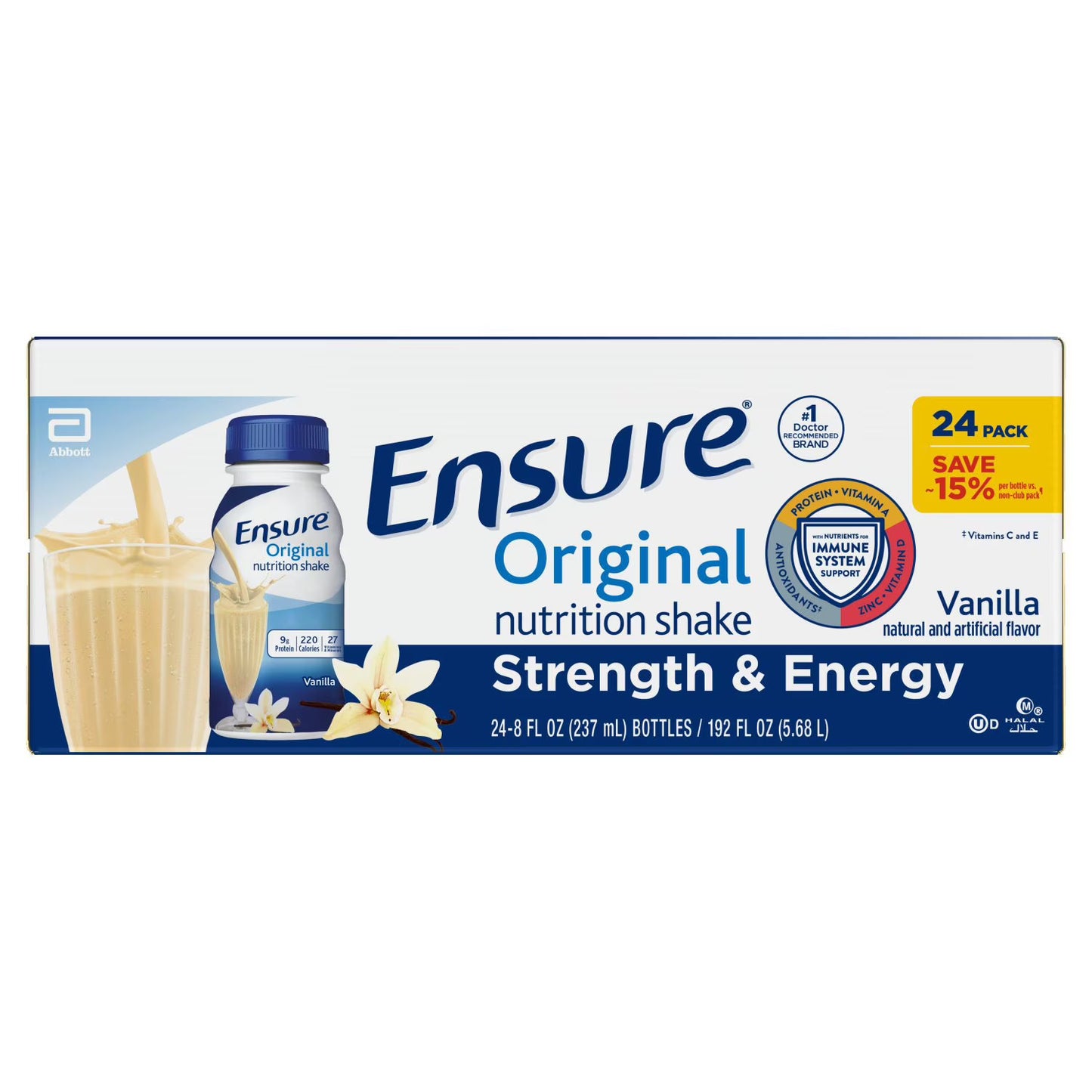 Ensure® Original Nutrition Shake 24 Pack — Vanilla Flavor 🥛