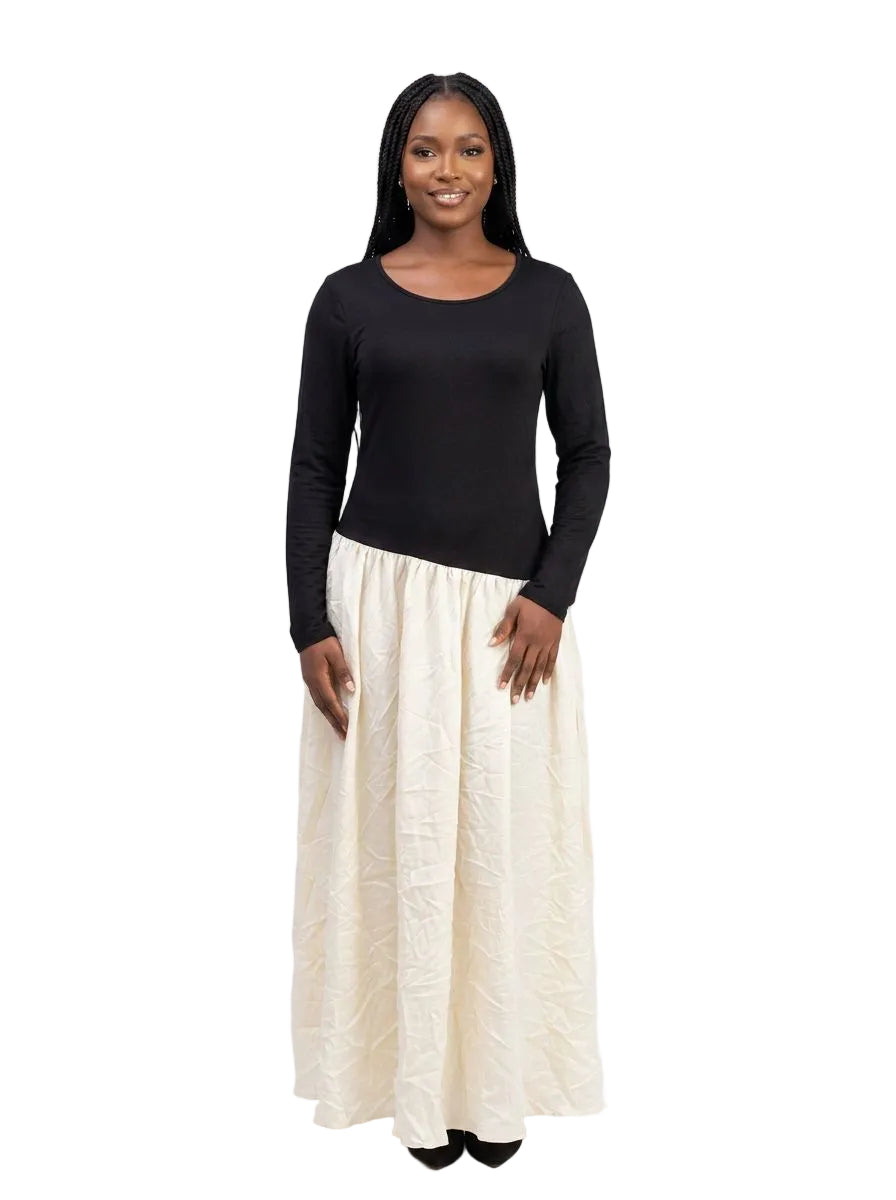 The Two-Tone Maxi Dress