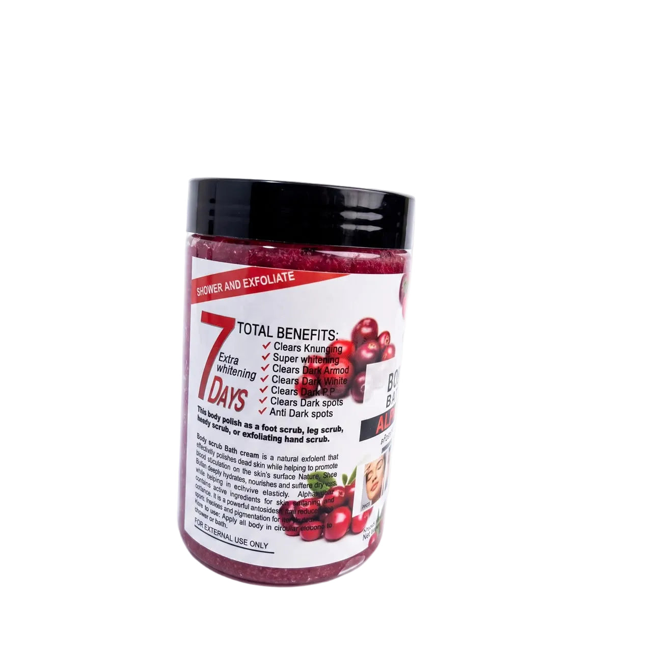 Arbutin Bath Salt Body Scrub | 550g | Brightening & Exfoliating