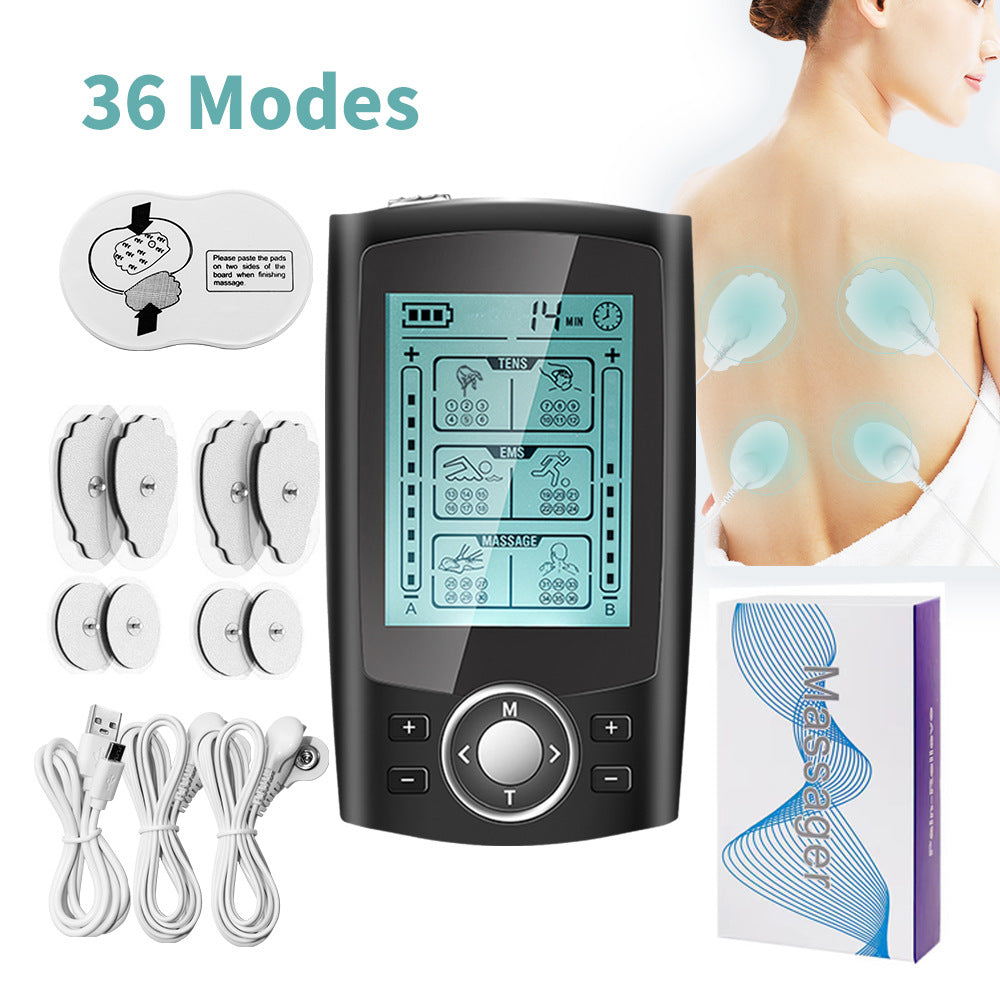 36-Mode Electric Body Massager – Wireless Digital Therapy for Pain Relief & Muscle Recovery