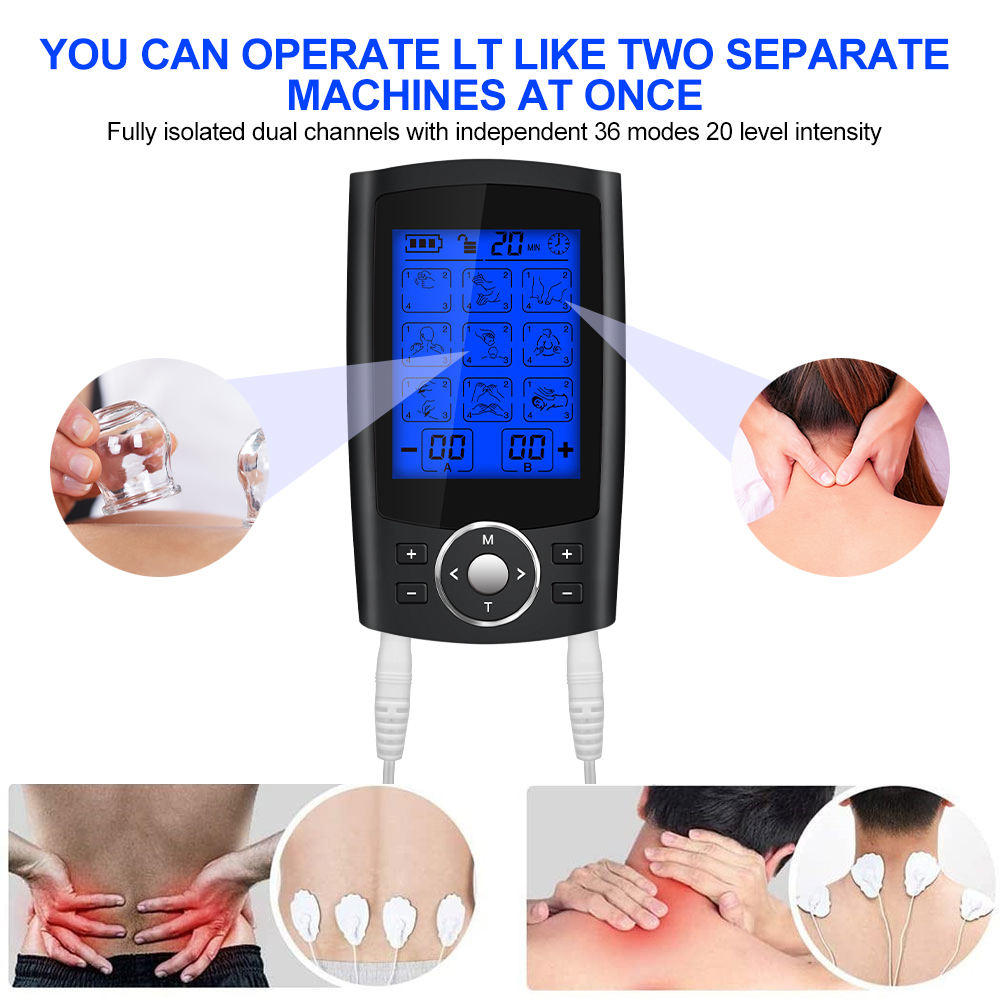 36-Mode Electric Body Massager – Wireless Digital Therapy for Pain Relief & Muscle Recovery
