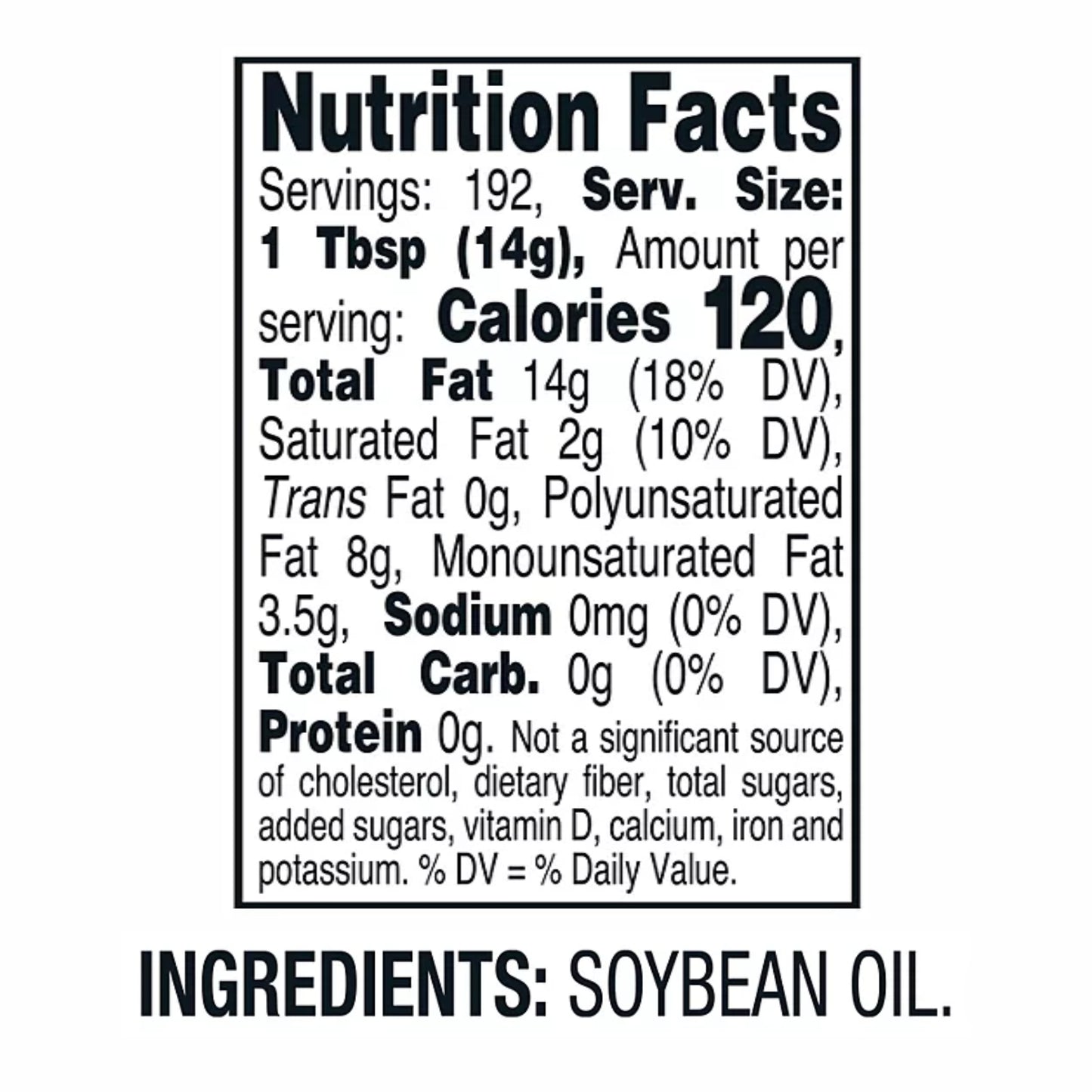 Member’s Mark™ Vegetable Oil – 2 Pack (3QT Each)  192 oz