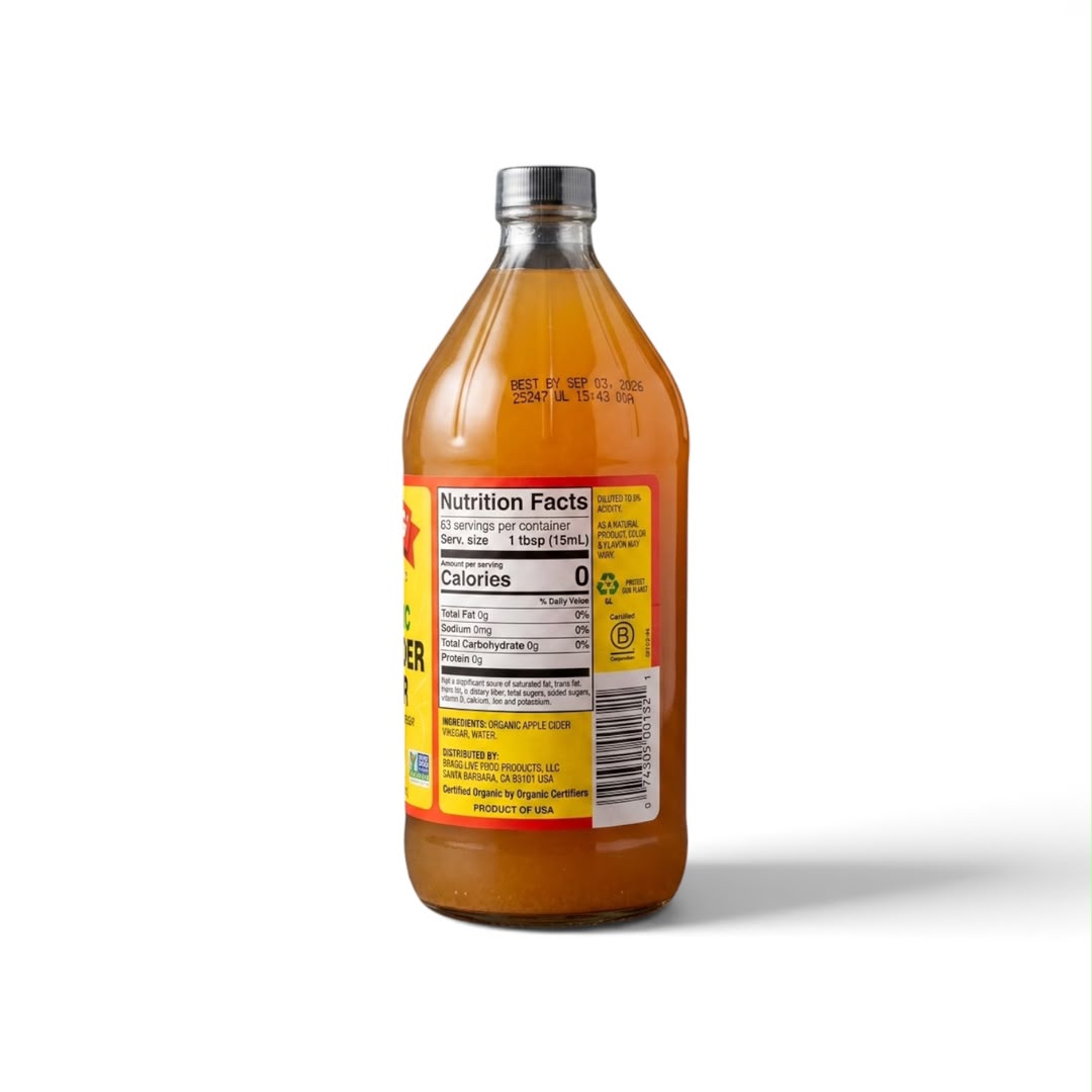 Bragg Organic Apple Cider Vinegar with the Mother – Raw & Unfiltered