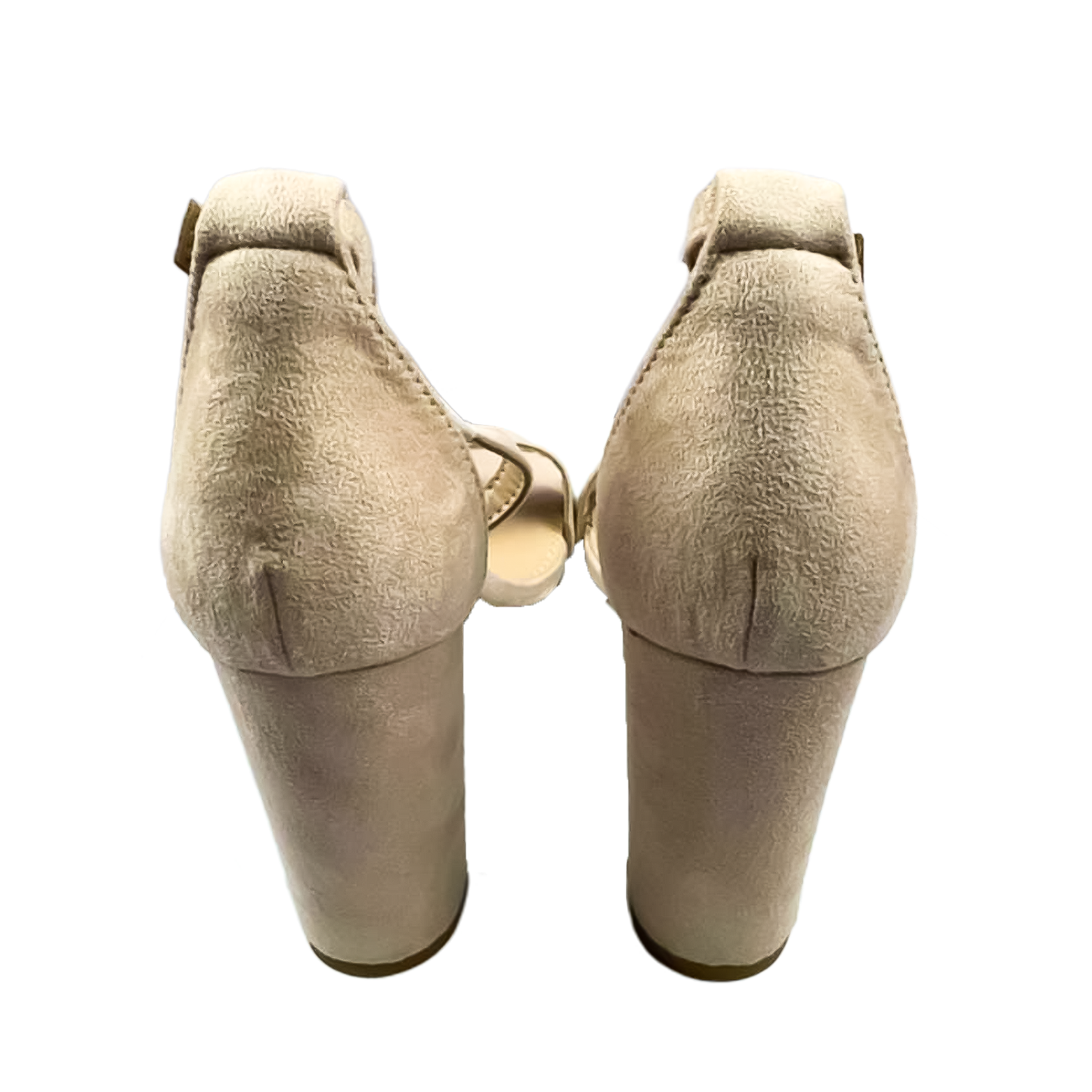 Nude Minimalist Block Heel Sandals