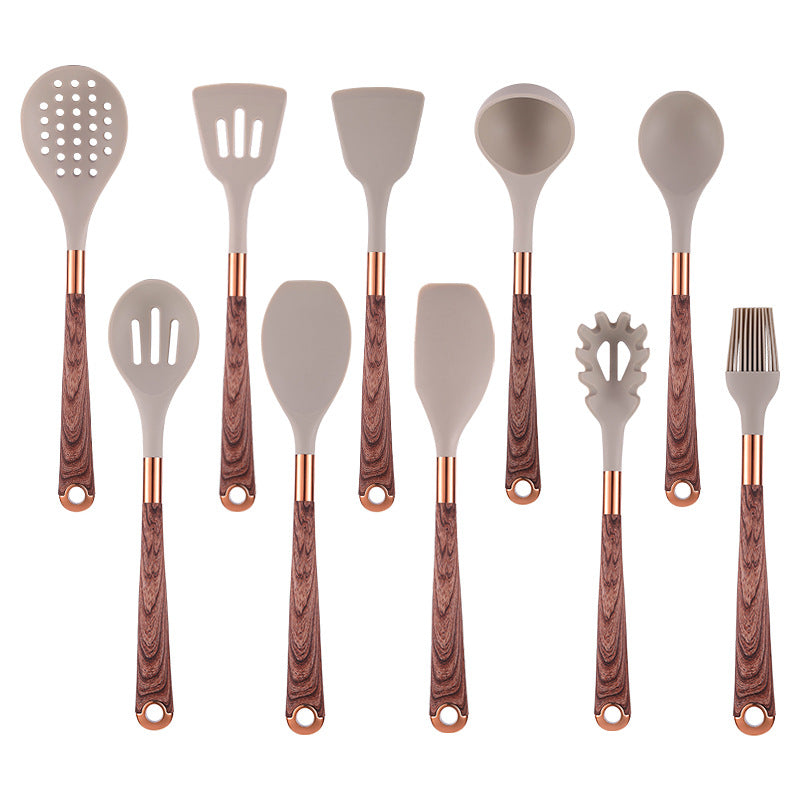 Manjia Premium Silicone Kitchen Utensil Set – 10-Piece Non-Stick Cookware Tools (Heat Resistant up to 230°C)