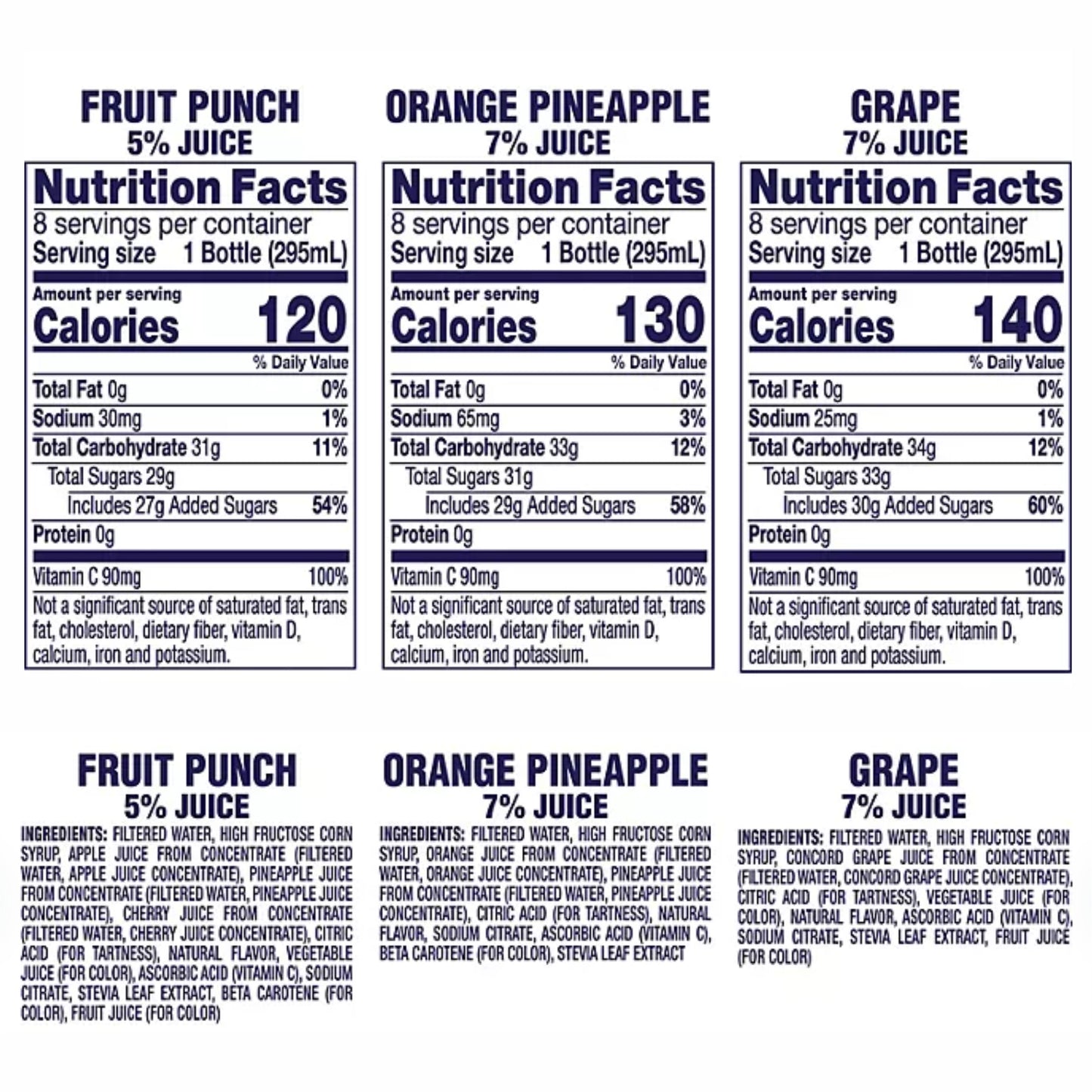 Welch’s® 100% Juice Variety Pack – 24 Bottles (10 fl oz each)