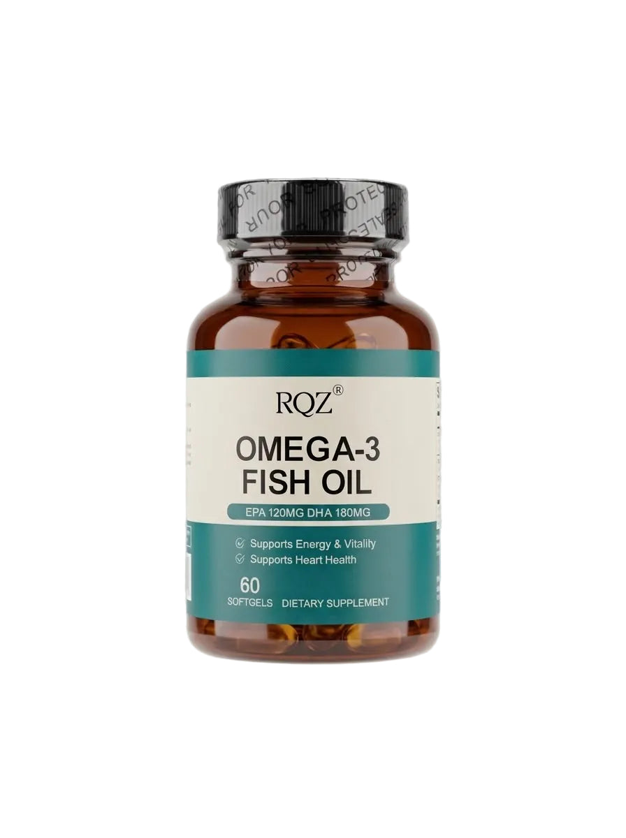 ROZ Omega-3 Fish Oil Supplement – EPA 120mg + DHA 180mg, 60 Softgels
