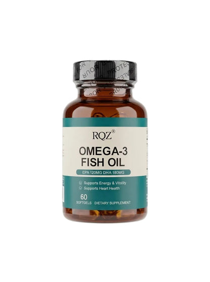 ROZ Omega-3 Fish Oil Supplement – EPA 120mg + DHA 180mg, 60 Softgels