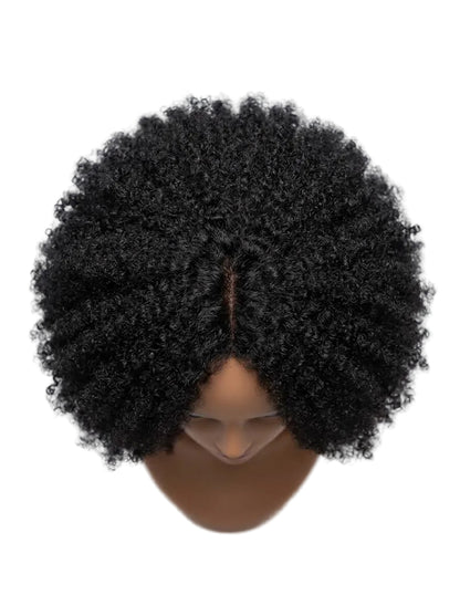 Machine Made Wig | Afro Kinky Curly | Natural Color | 180% Density | 14 Inch