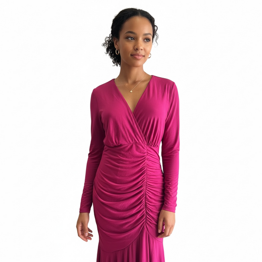 Sophia Ruched Elegance Maxi Dress