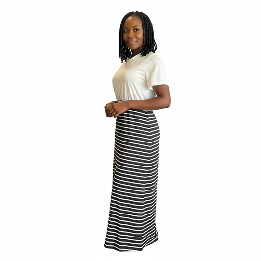 Stripe & Easy Maxi Dress