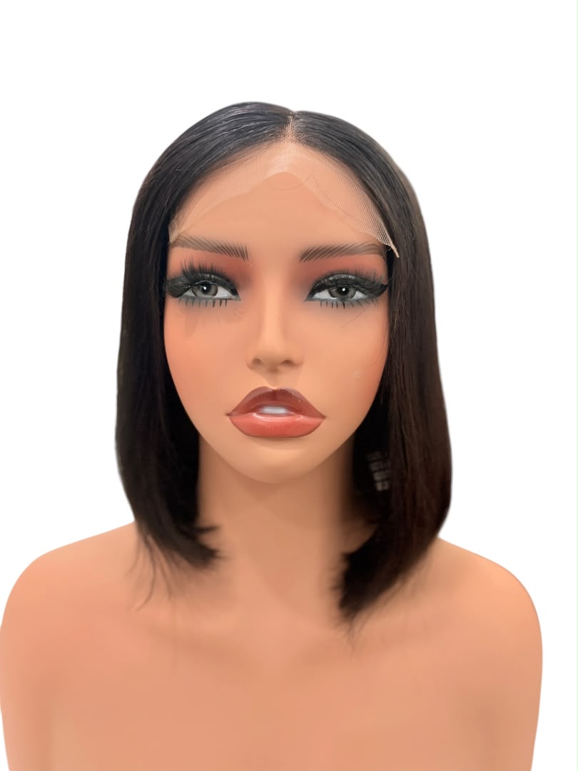 5×5 HD Lace Closure Bob Wig | Straight | Natural Color | 180% Density | 10 Inch