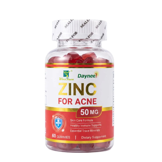Zinc Gummies 50mg Bundle – Skin, Acne & Immune Support | Vegan Raspberry | 60 Count