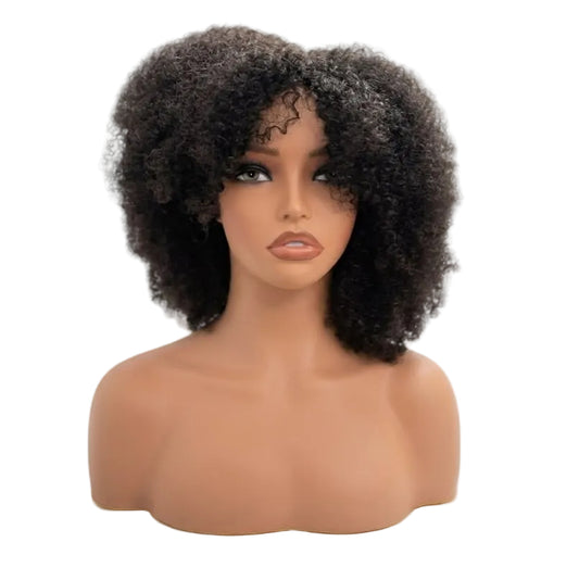 Machine Made Wig | Afro Kinky Curly | Natural Color | 180% Density | 14 Inch