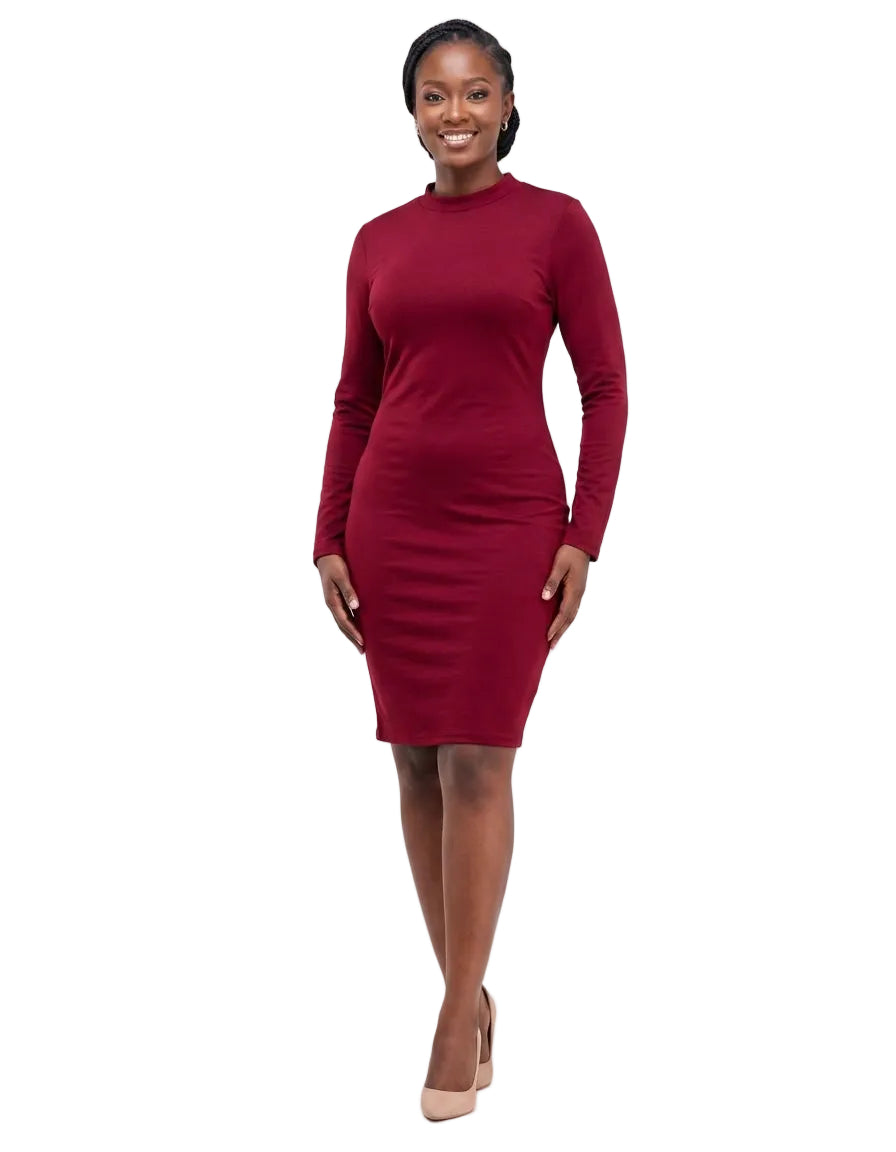 The Mock-Neck Power Dress