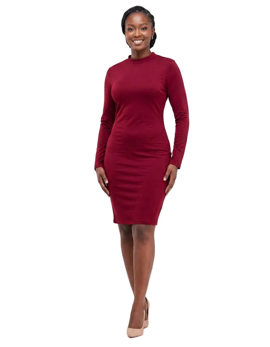 The Mock-Neck Power Dress