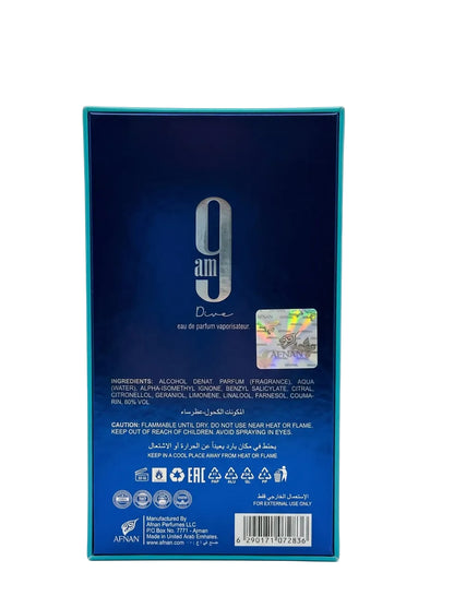 Afnan 9 AM Dive Eau de Parfum – 100ml