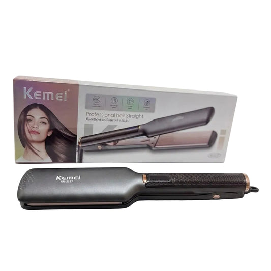 Kemei KM-3137 2-in-1 Hair Straightener & Curler – Ceramic Plates | LCD | 90s Fast Heat