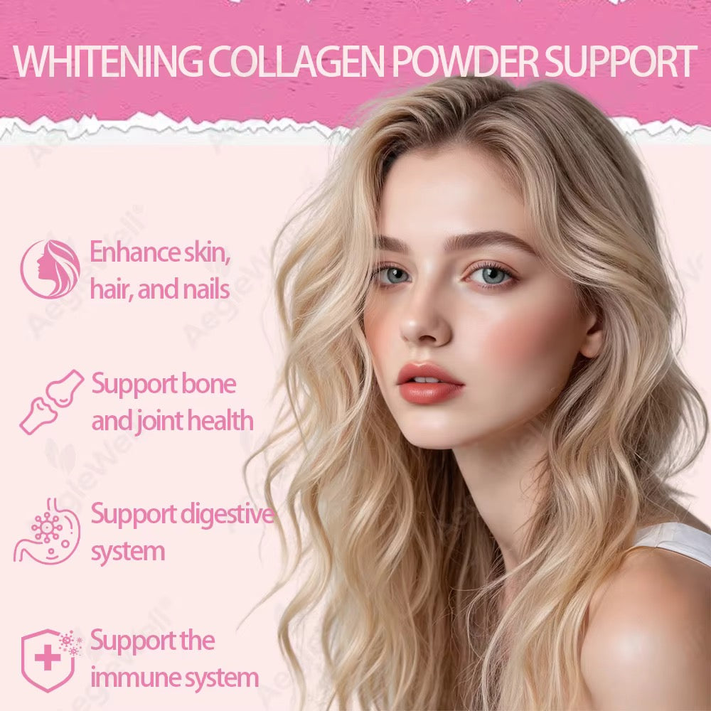 AegleWell Collagen Glowing Powder – Strawberry, 300g