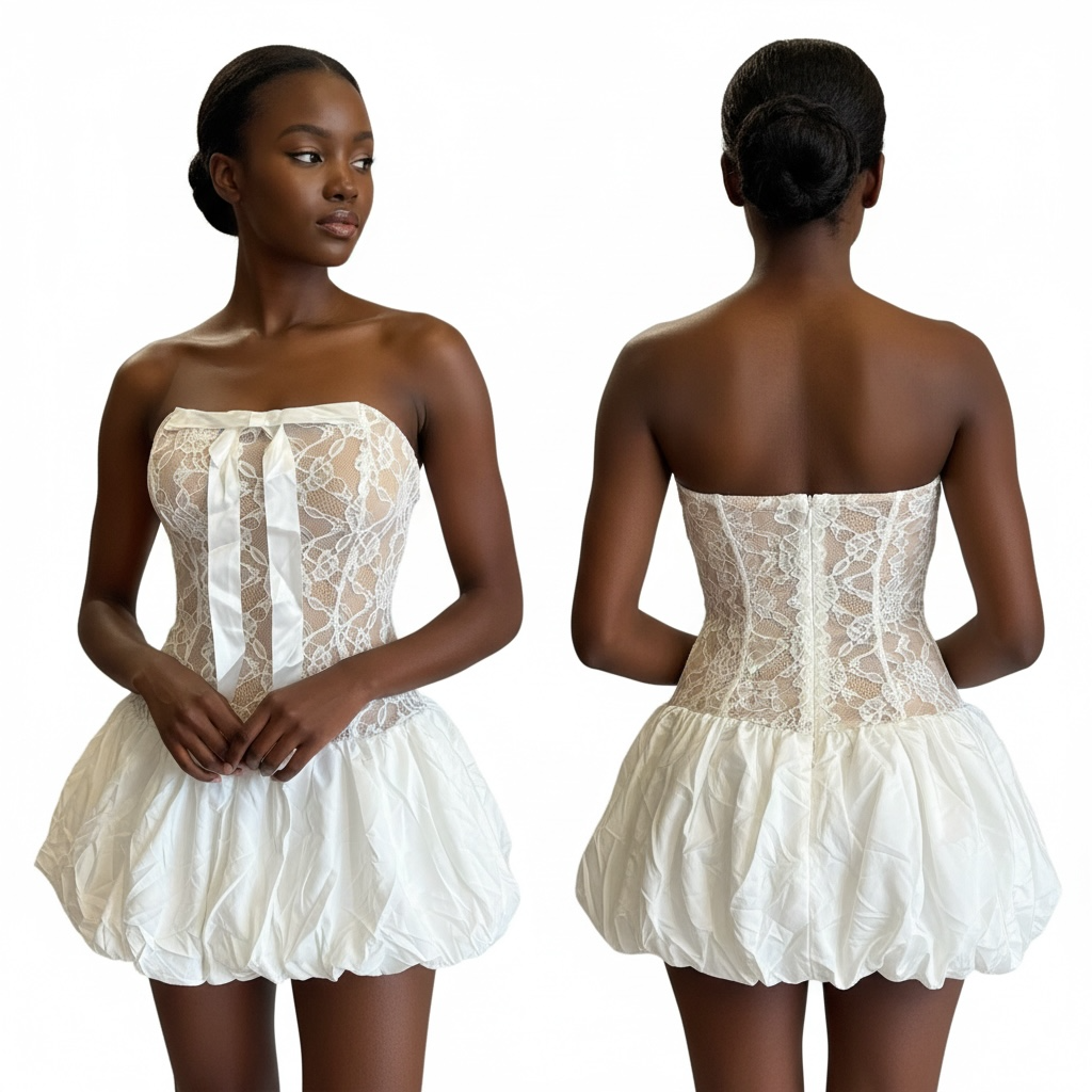 Ivory Lace Corset Mini