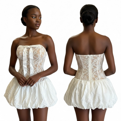 Ivory Lace Corset Mini