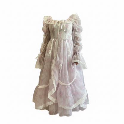 Victorian Organza Lace Gown