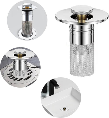 Phlenu Essentials® Anti-Clogging Stainless Steel Sink Drain Filter