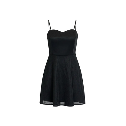 Black Sweetheart Skater Mini Dress