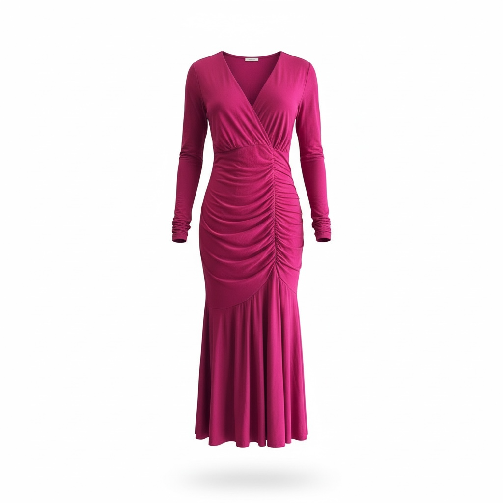 Sophia Ruched Elegance Maxi Dress