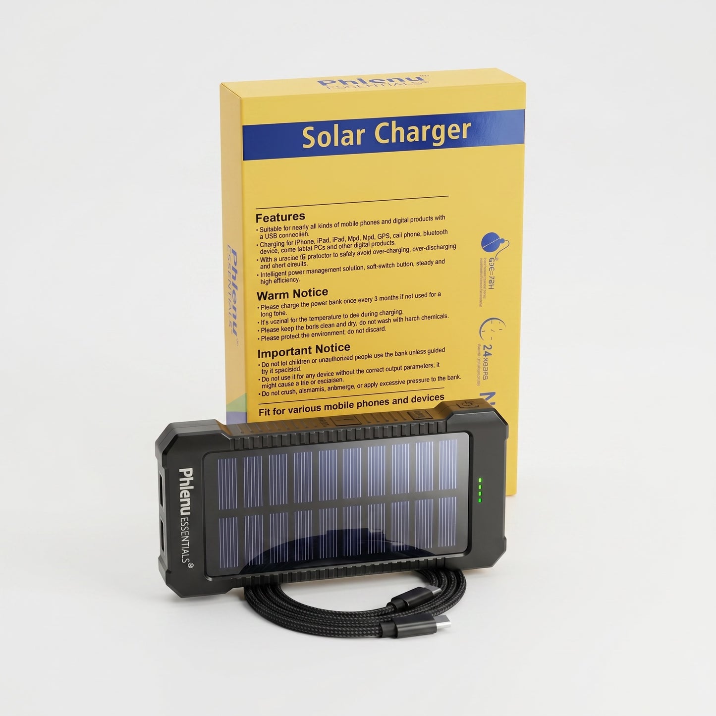 Solar & Electric Power Bank 10000mAh – Fast 25W Charging