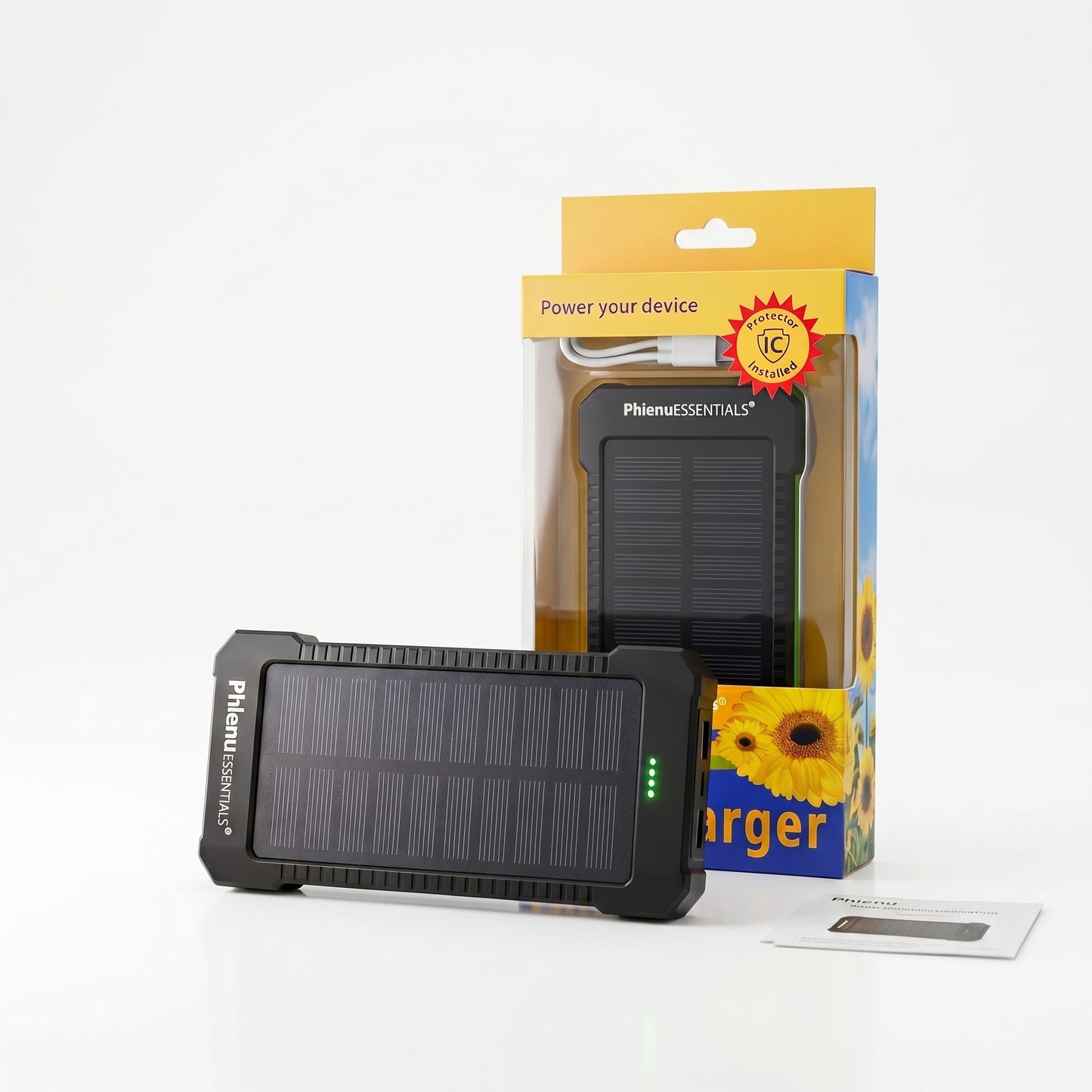 Solar & Electric Power Bank 10000mAh – Fast 25W Charging