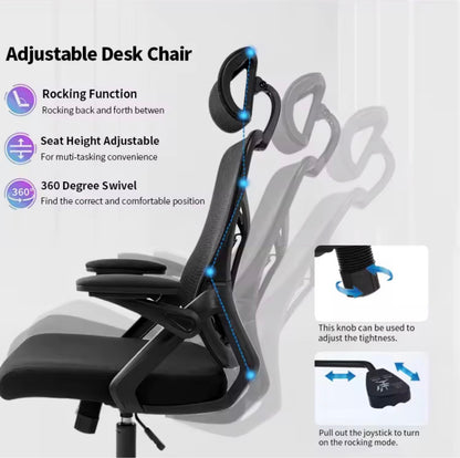 Ergonomic Office Chair – Swivel, Durable, Adjustable, Breathable & Comfortable