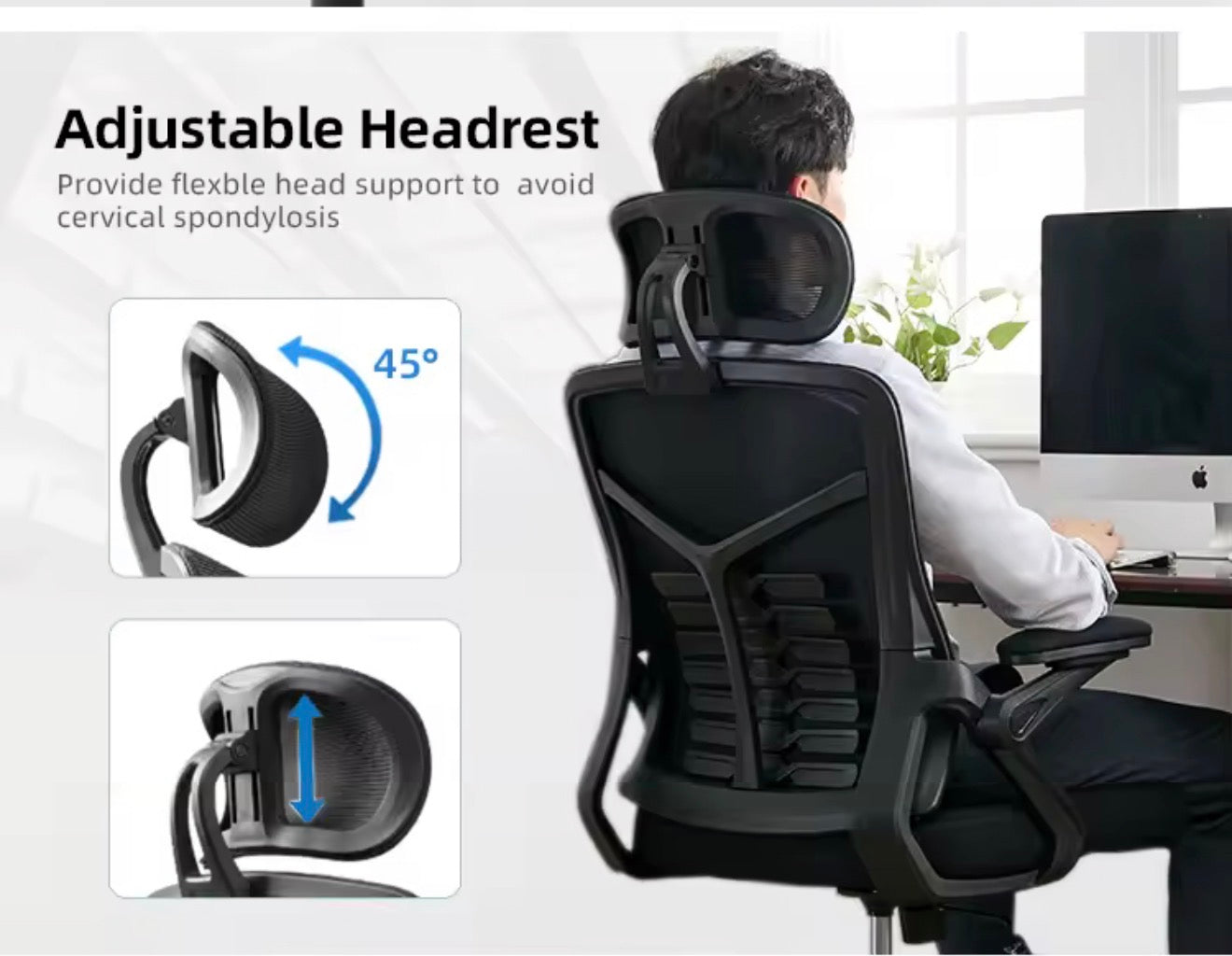 Ergonomic Office Chair – Swivel, Durable, Adjustable, Breathable & Comfortable