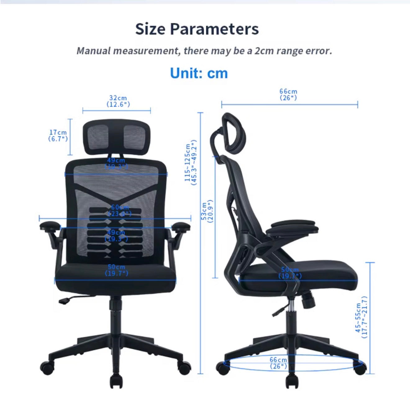 Ergonomic Office Chair – Swivel, Durable, Adjustable, Breathable & Comfortable