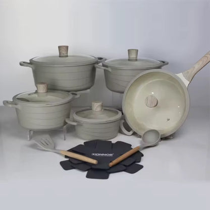 The Chef’s Pride 15-Piece Granite Cookware Set
