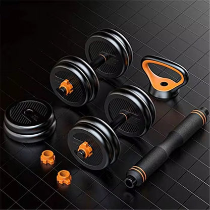8 in 1 - Body Goals Adjustable Dumbbell Set, Approx. 40kg, with Barbell Connector, Multi-Use Strength Training Set